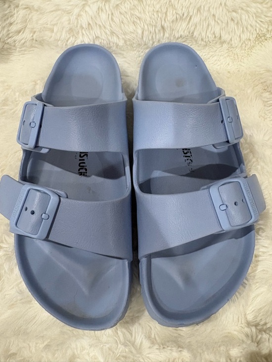 Birkenstock Shoes - Birkenstock Light Blue Arizona EVA Slip-On Sandals